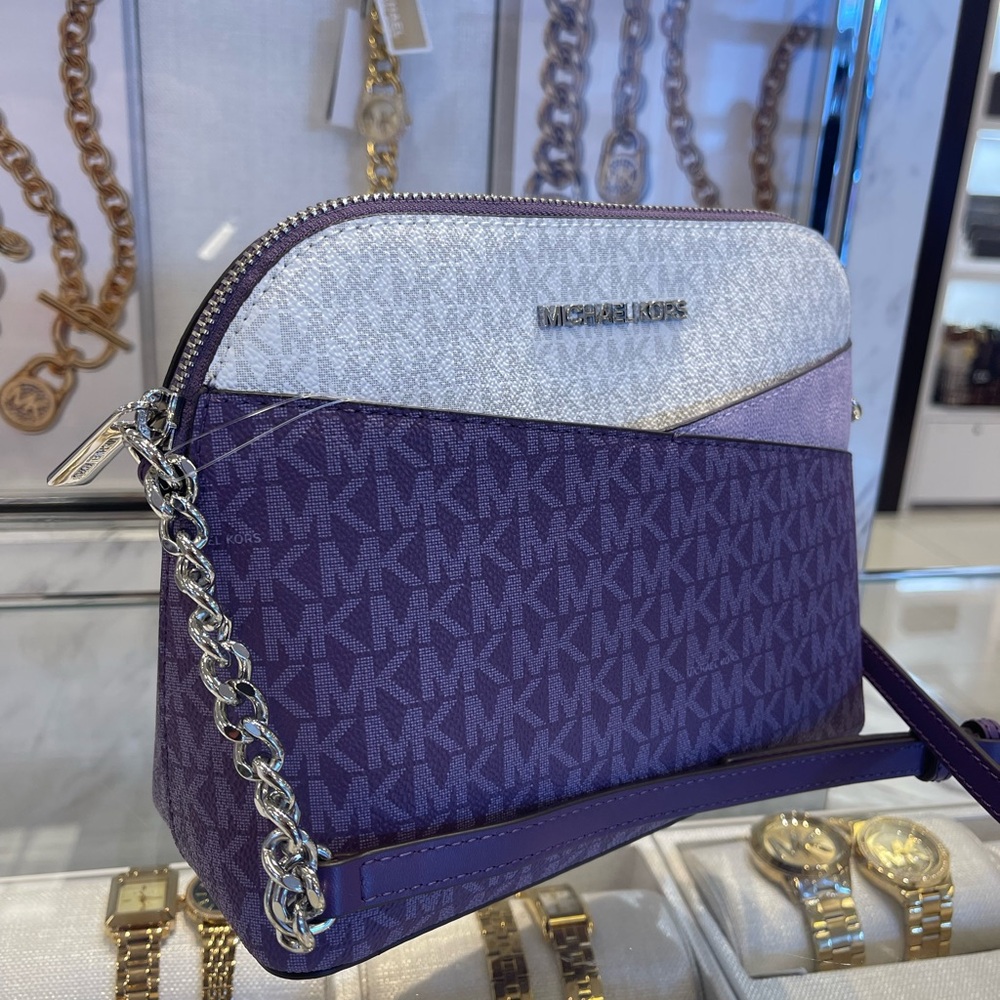 MICHAEL KORS Jet Set Travel Color-Block Signature Logo Crossbody Bag
Dark Purple - Picture 14 of 16